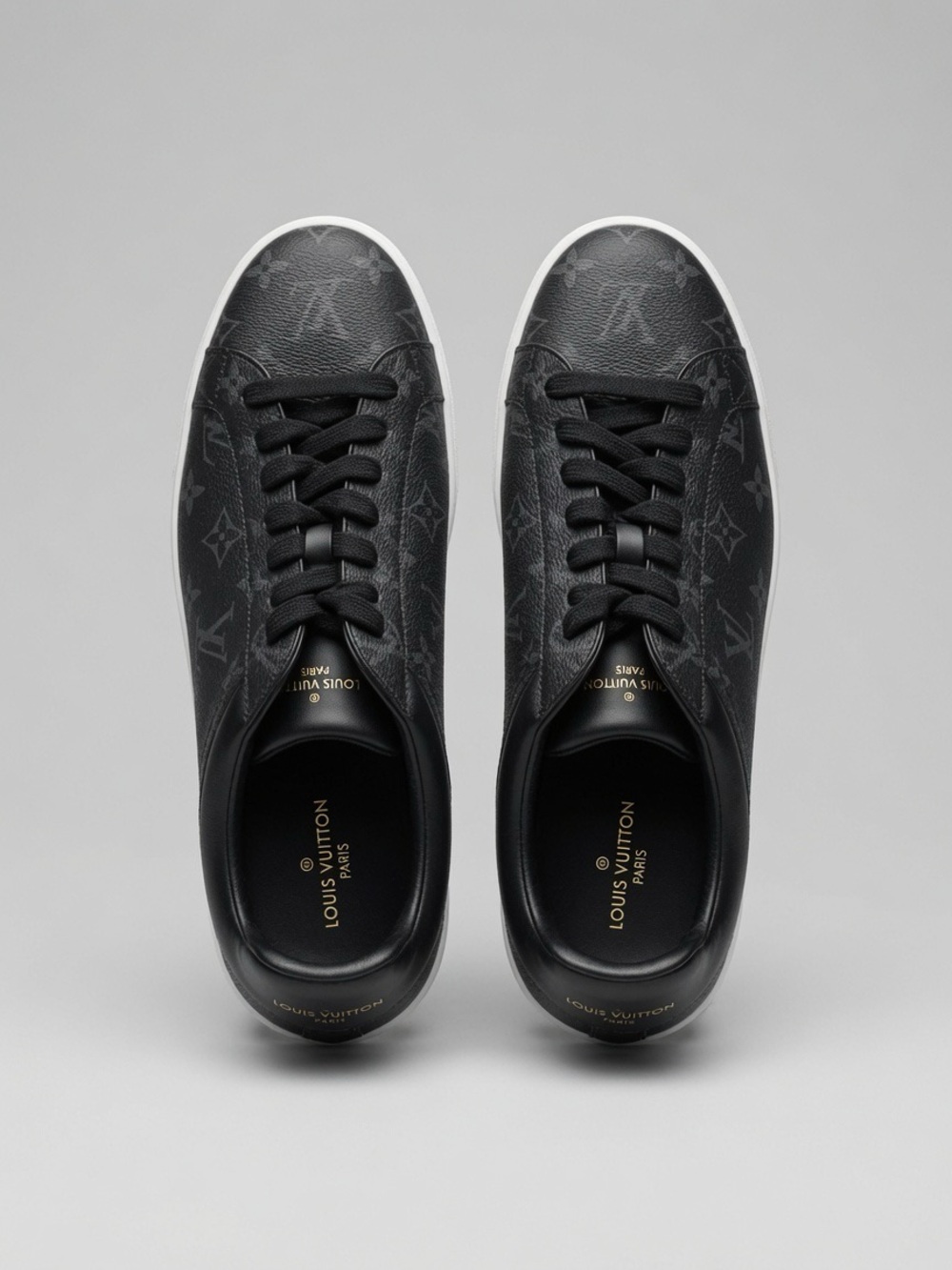 Louis Vuitton Black Monogram Low-Top Sneakers